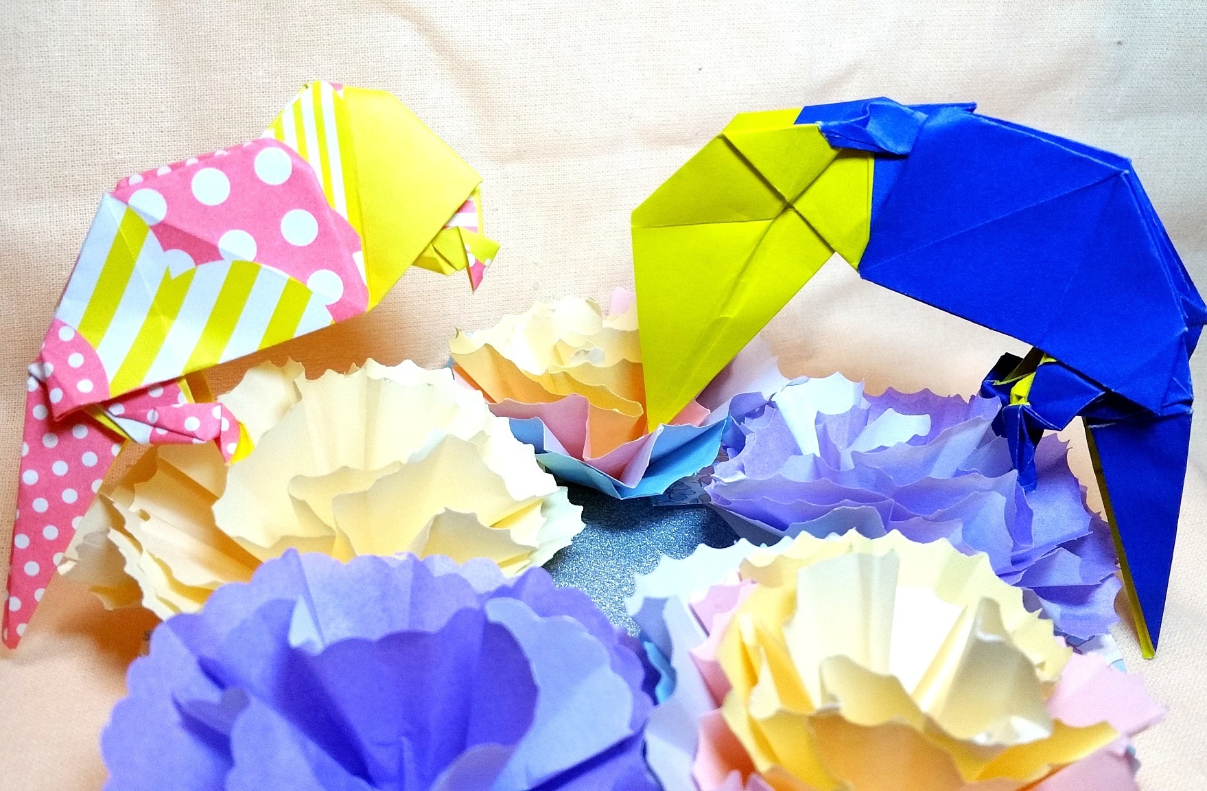 小鳥の作り方 簡単まとめ 折り紙 画用紙 平面 立体 インコ オウム 鳩など ぽぴあコレクション